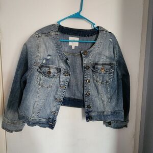 Torrid cropped denim jacket